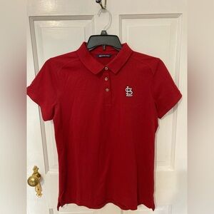 Cutter & Buck St. Louis Cardinals Red Button Down Polo Shirt